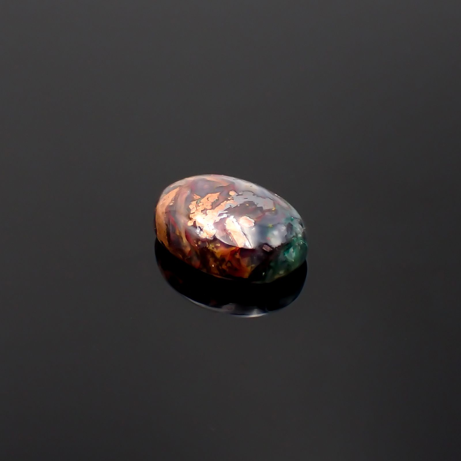 コッパークリソコラインカルセドニー インドネシア産 8.89ct[230722637]14.4x10.7mm前後