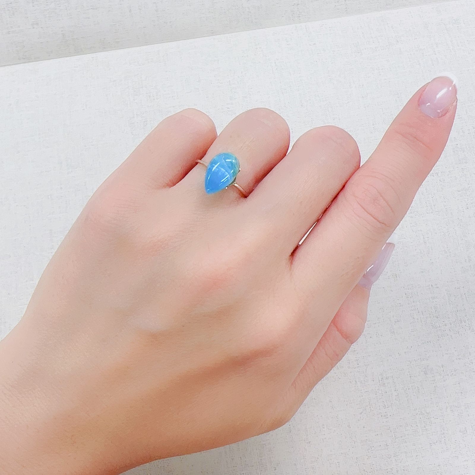 ヘミモルファイト(宝石名ヘミモルファイト)コンゴ民主共和国産 2.91ct 識別済[230521999]12x7.5mm前後