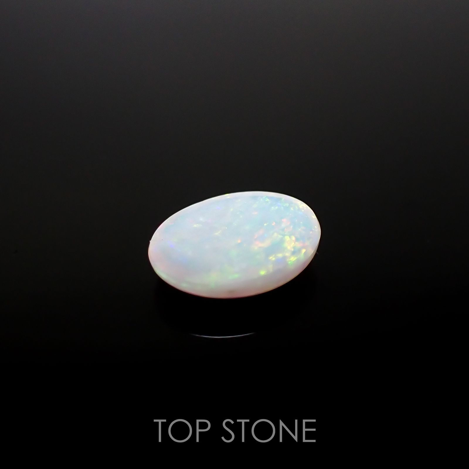 オパール(宝石名ホワイト・オパール) オーストラリア産 0.998ct ソ付(彩珠)[210711327]9.4×7.4mm前後