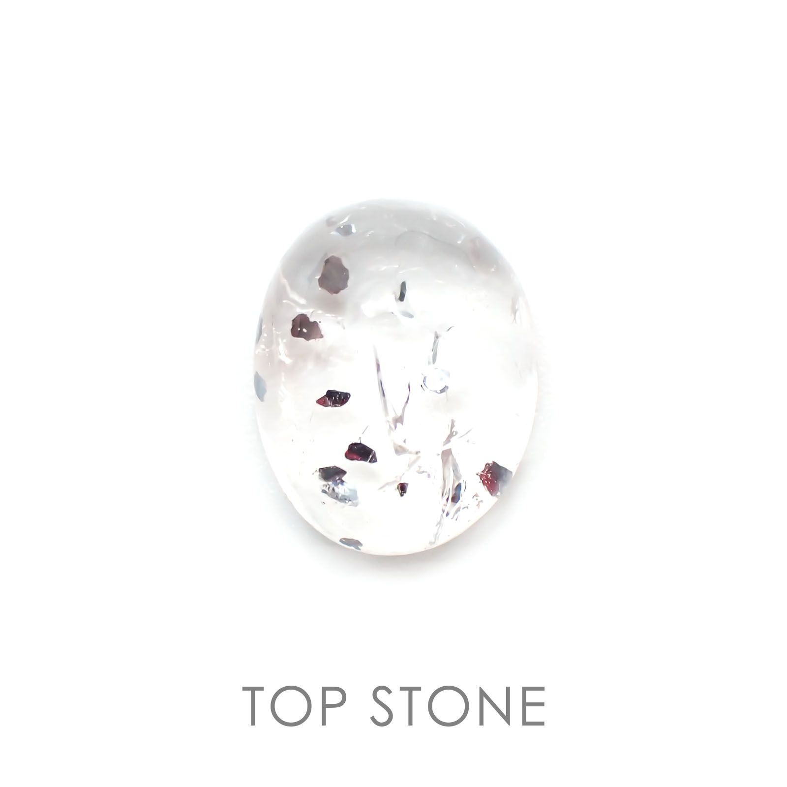 ヘマタイトインクォーツ 中国産 6.72ct[21028004]13.3×10.5mm前後
