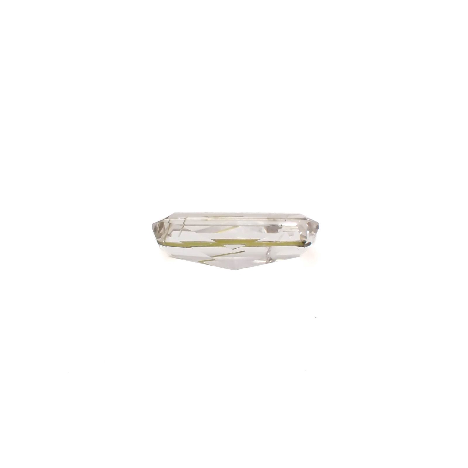 エピドートインクォーツ ブラジル産 4.82ct[240728461]16.6x7.1mm前後