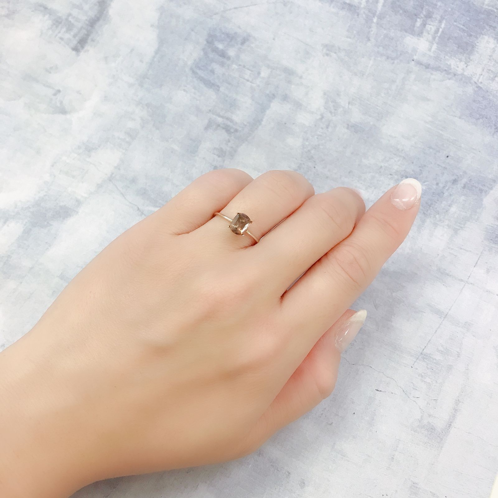 アキシナイト(宝石名アキシナイト)パキスタン産 0.91ct 識別済[220717016]6.9x5.4mm前後