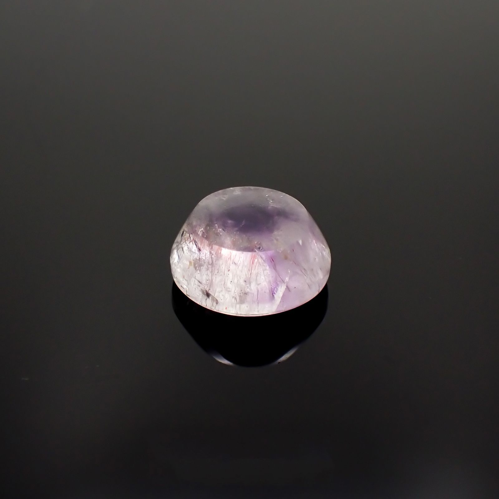 アメジストエレスチャル ブラジル産 6.25ct[230119788]11.9x11.8mm前後