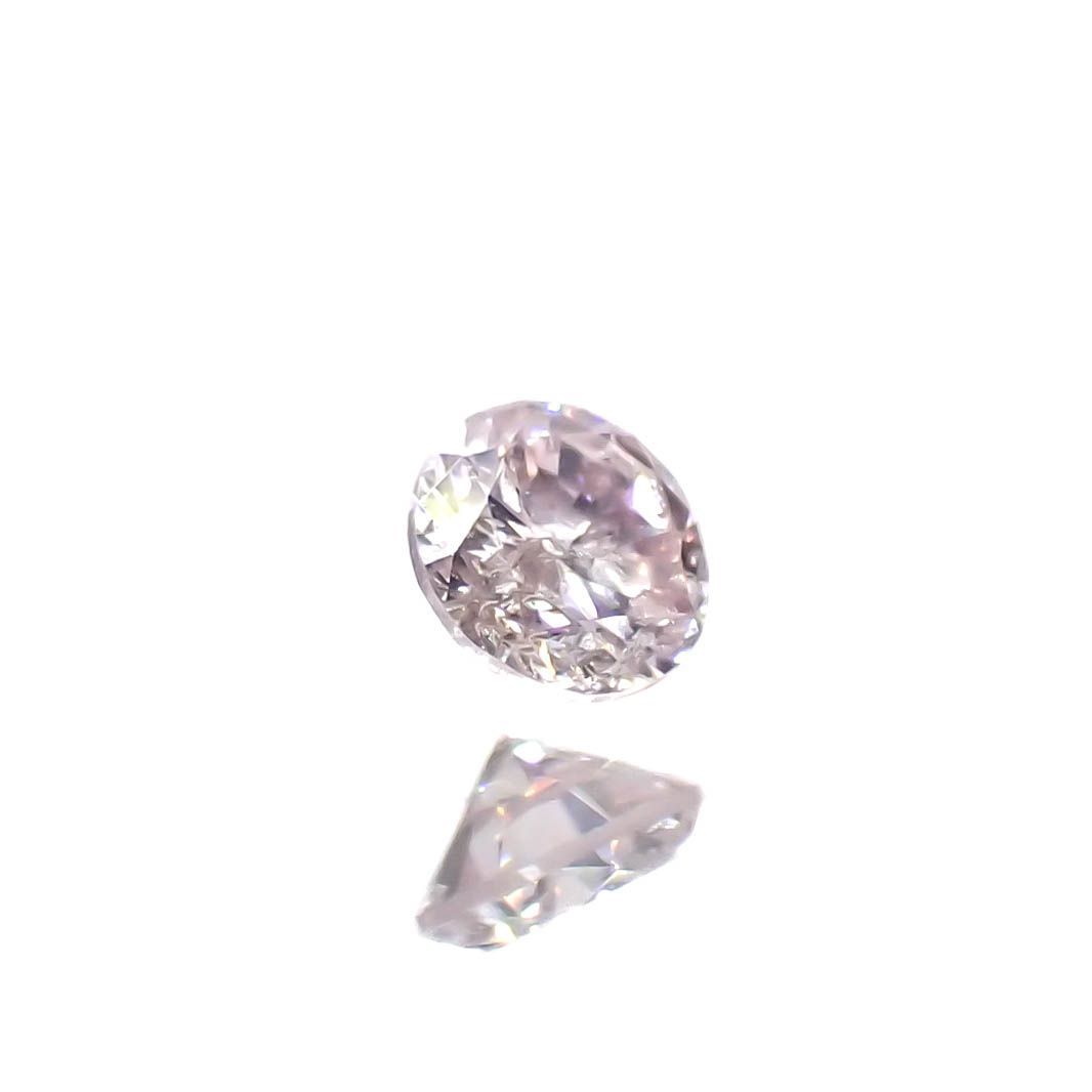ピンクダイヤモンド(宝石名ダイアモンド I-2/VERY LIGHT PINK) 0.039ct ソ付(CGL)[230120143]2.12x2.17mm前後