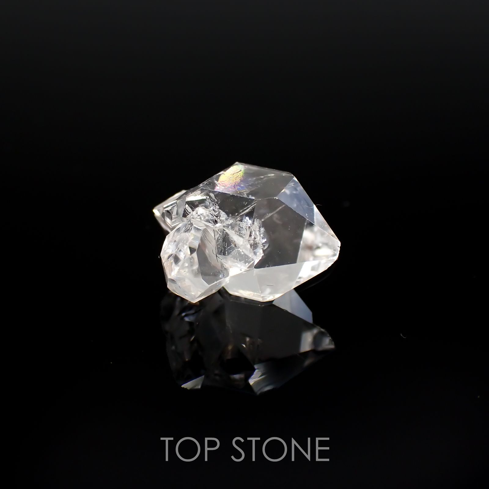 ハーキマーダイヤモンド 原石 アメリカ・ニューヨーク州産 3.97ct[220817376]12.1x10.5mm前後