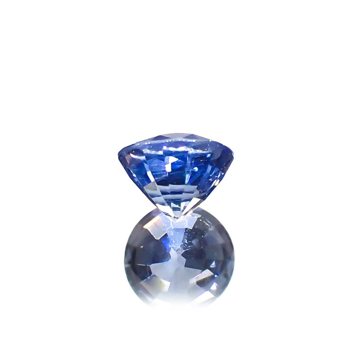 アイスブルーサファイア(宝石名サファイア)スリランカ/マダガスカル産 0.42ct 識別済[230119937]4.2x4.2mm前後