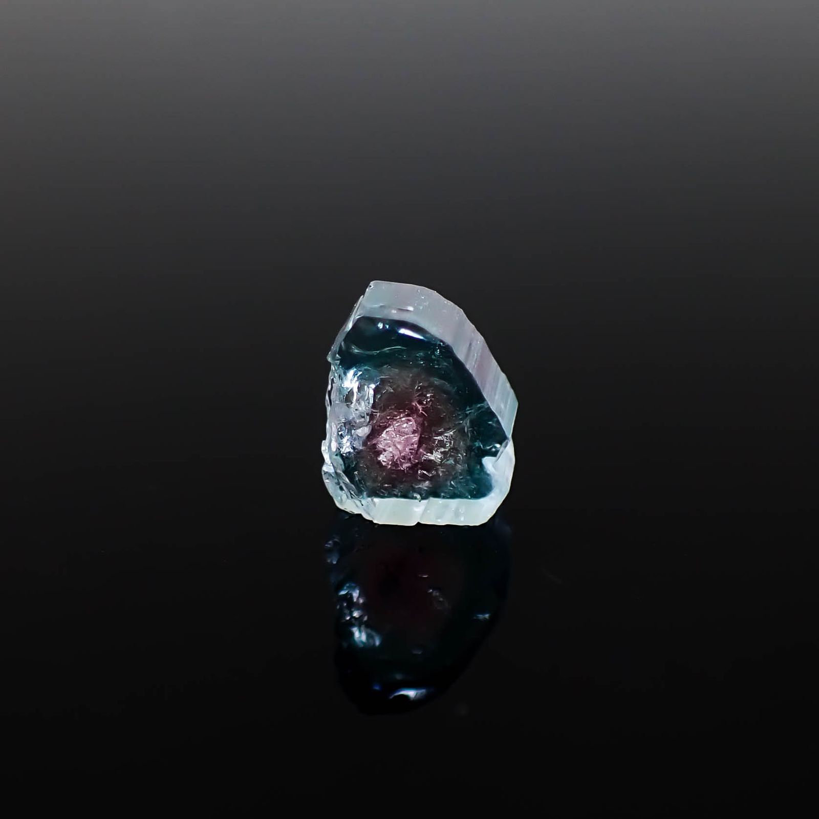 ウォーターメロントルマリン 原石スライス アフガニスタン産 1.43ct [250430218]7x6mm前後