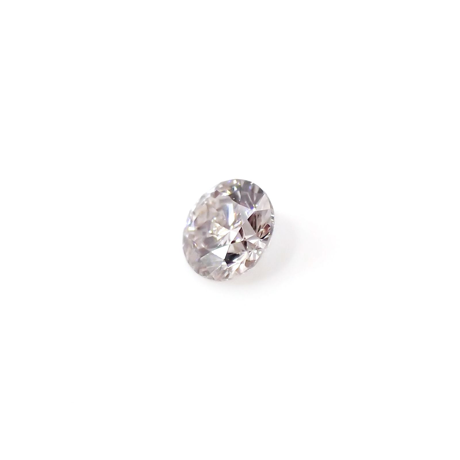ピンクダイヤモンド(宝石名ダイアモンド SI-2/VERY LIGHT BROWNISH PINK) 0.069ct ソ付(CGL)[230120137]2.56x2.59mm前後