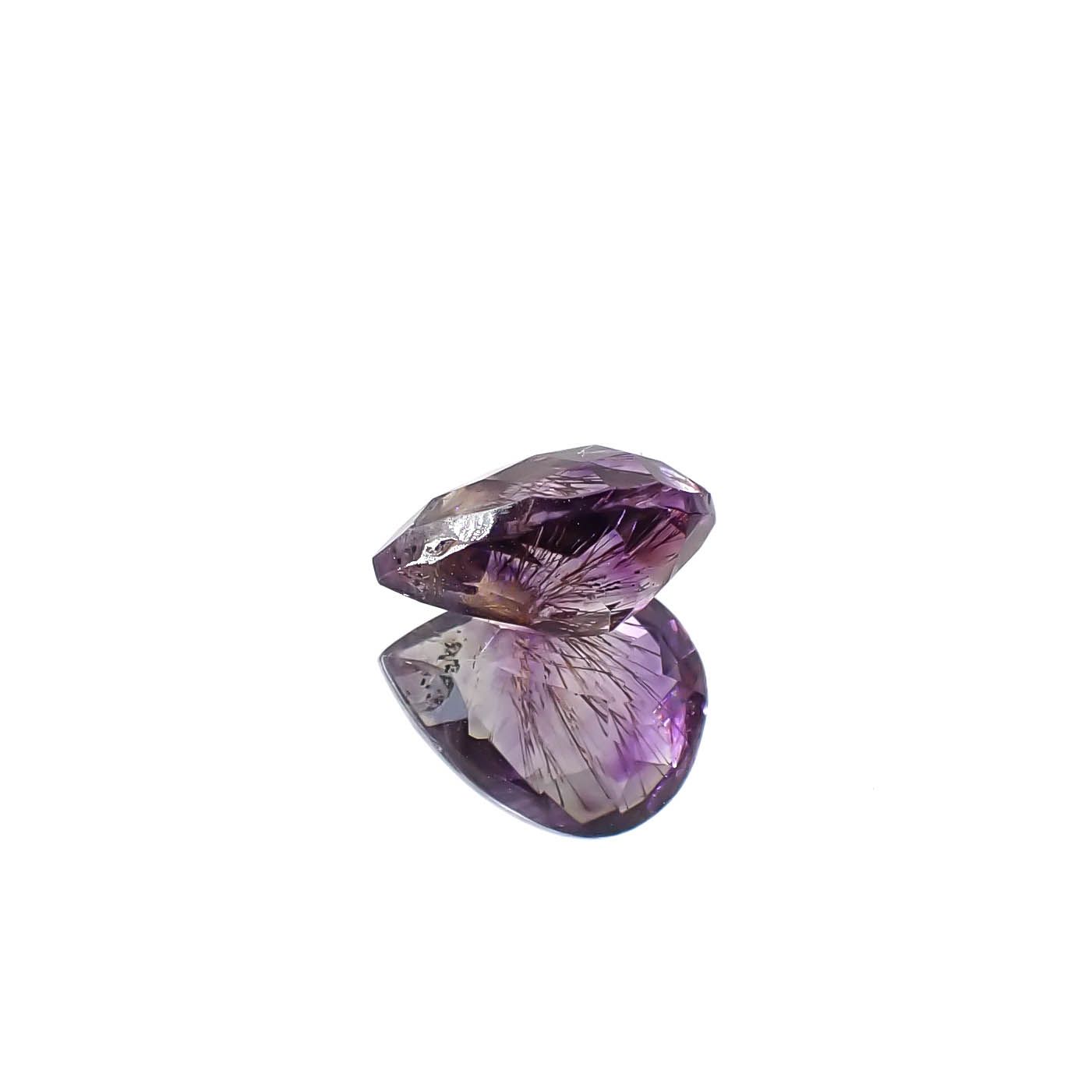 ◇チェッカーカット◇アメジストエレスチャル ブラジル産 2.39ct [250730853]10.4x8.1mm前後