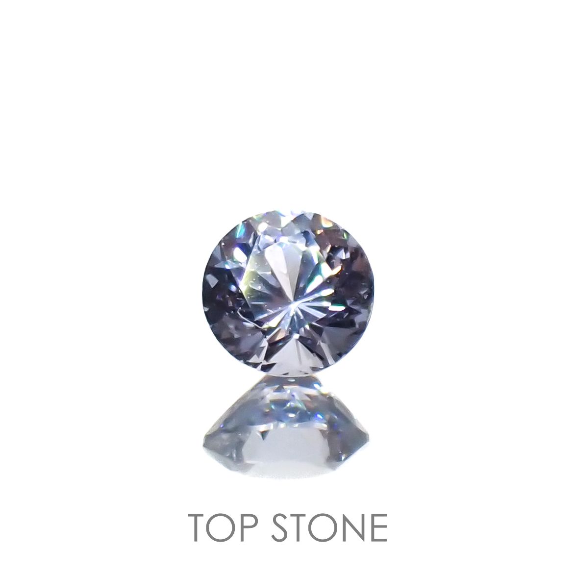 グレイッシュブルースピネル(宝石名スピネル)ビルマ/マダガスカル産 0.26ct 識別済[230119900]3.8x3.8mm前後