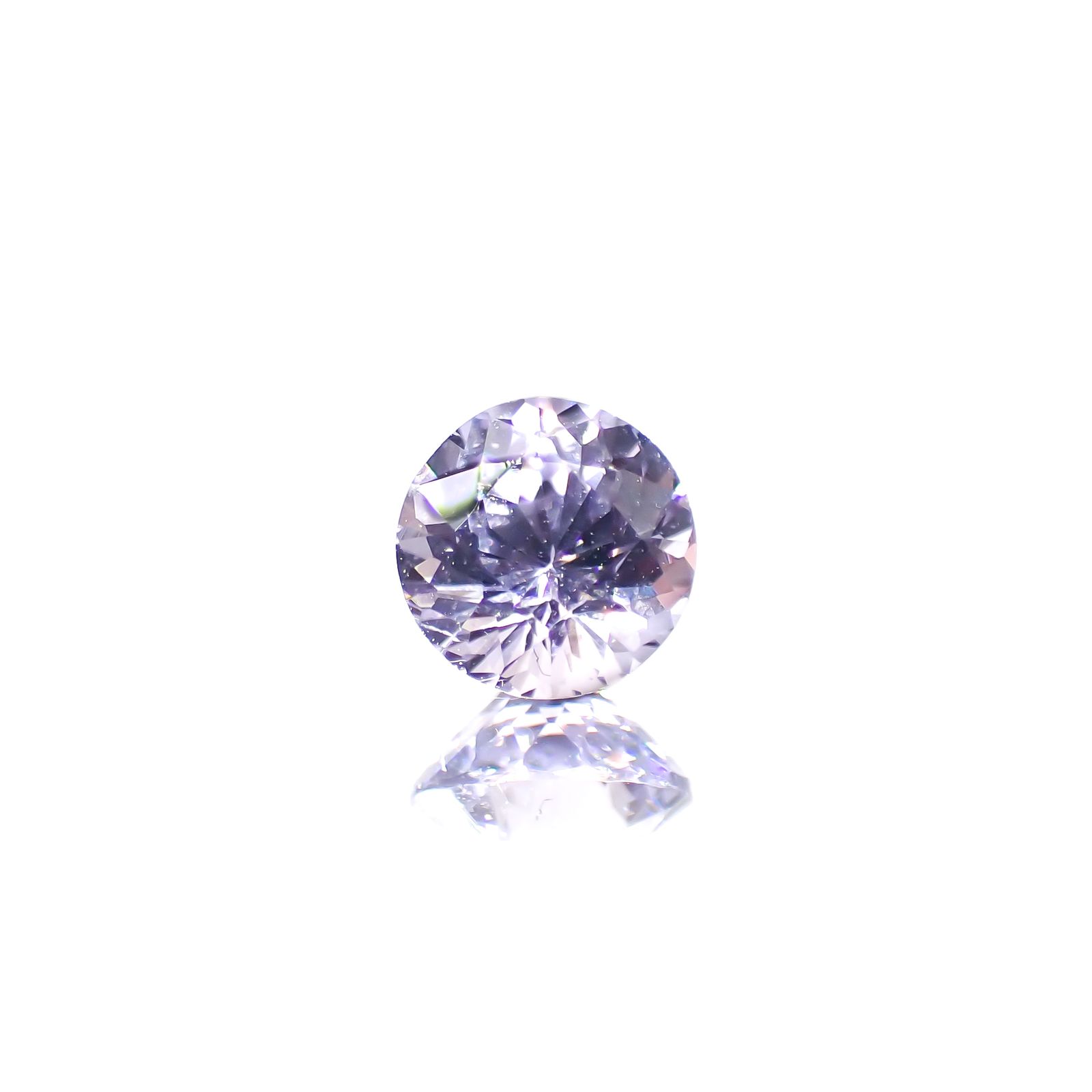 ラベンダースピネル(宝石名スピネル)ビルマ/マダガスカル産 0.40ct 識別済[241029265]4.4x4.4mm前後