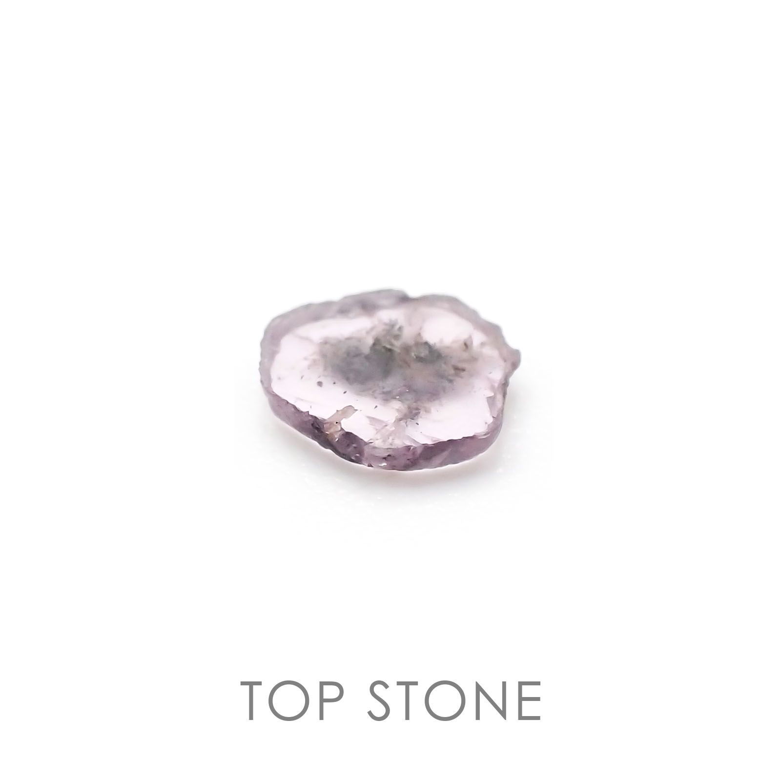 トラピッチェピンクサファイア(宝石名ピンク・サファイア) パキスタン・カシミール産 原石・結晶 0.43ct 識別済[20106826]5.7×5.1mm前後