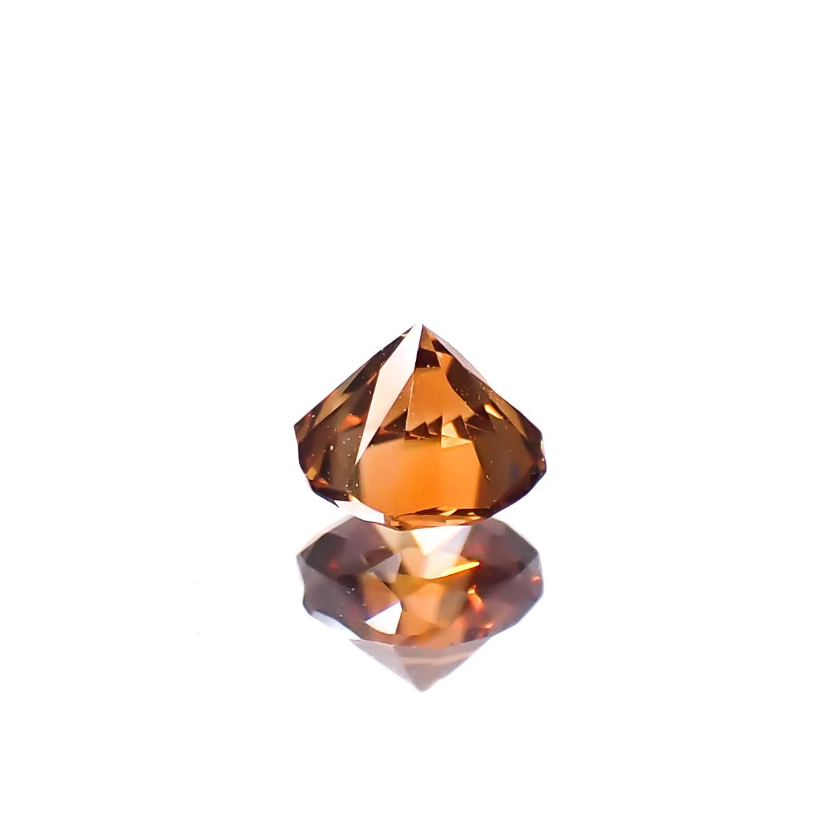 ◇オクタゴンカット◇オレンジジルコン(宝石名ジルコン)スリランカ/カンボジア産 0.42ct 識別済[241129488]3.9x3.9mm前後