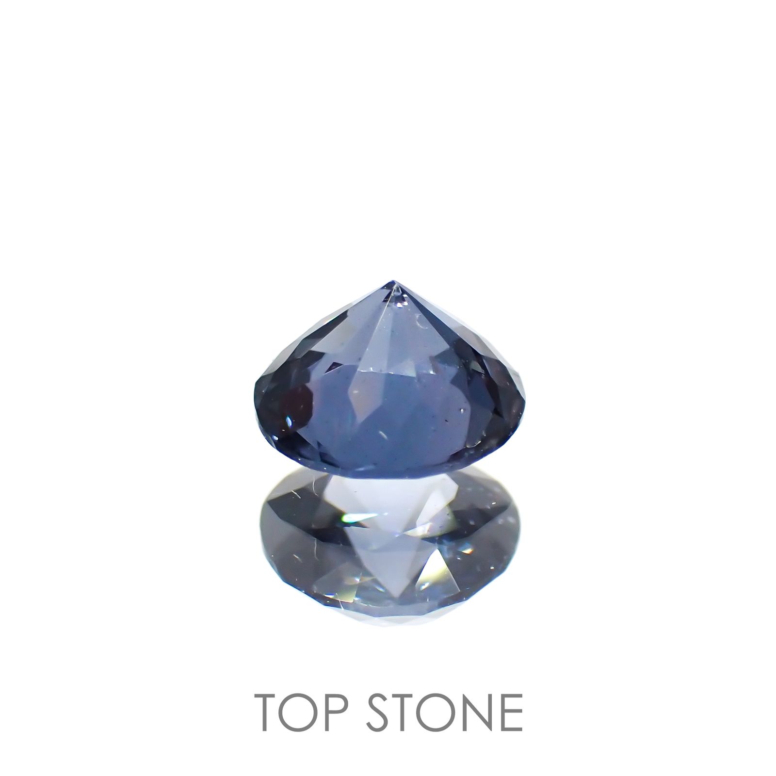 ブルーグレイッシュスピネル(宝石名スピネル) ビルマ産 0.78ct 識別済[210913456]5.7×5.7mm前後