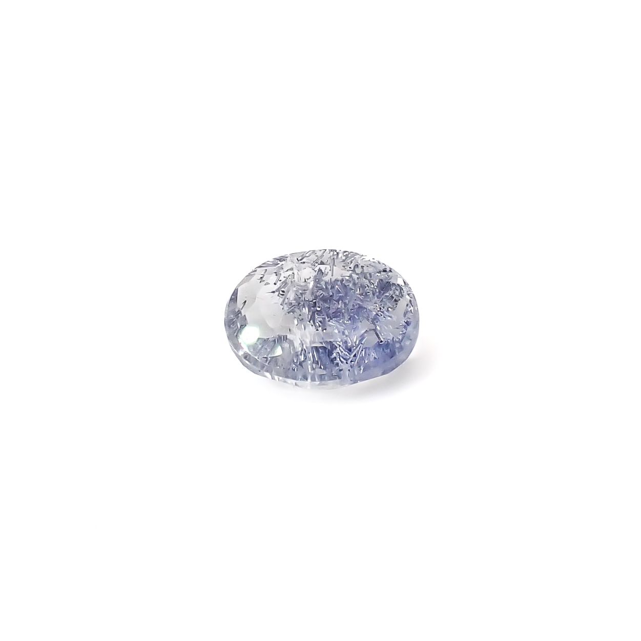 デュモルチェライトインクォーツ ブラジル産 0.74ct / 6.8x5.5mm前後 [260331855]