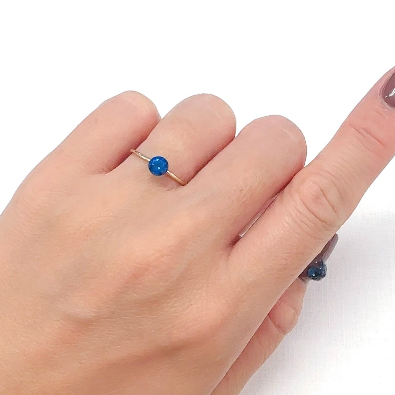ディープブルーアパタイト マダガスカル産 0.51ct[240628156]5x5mm前後
