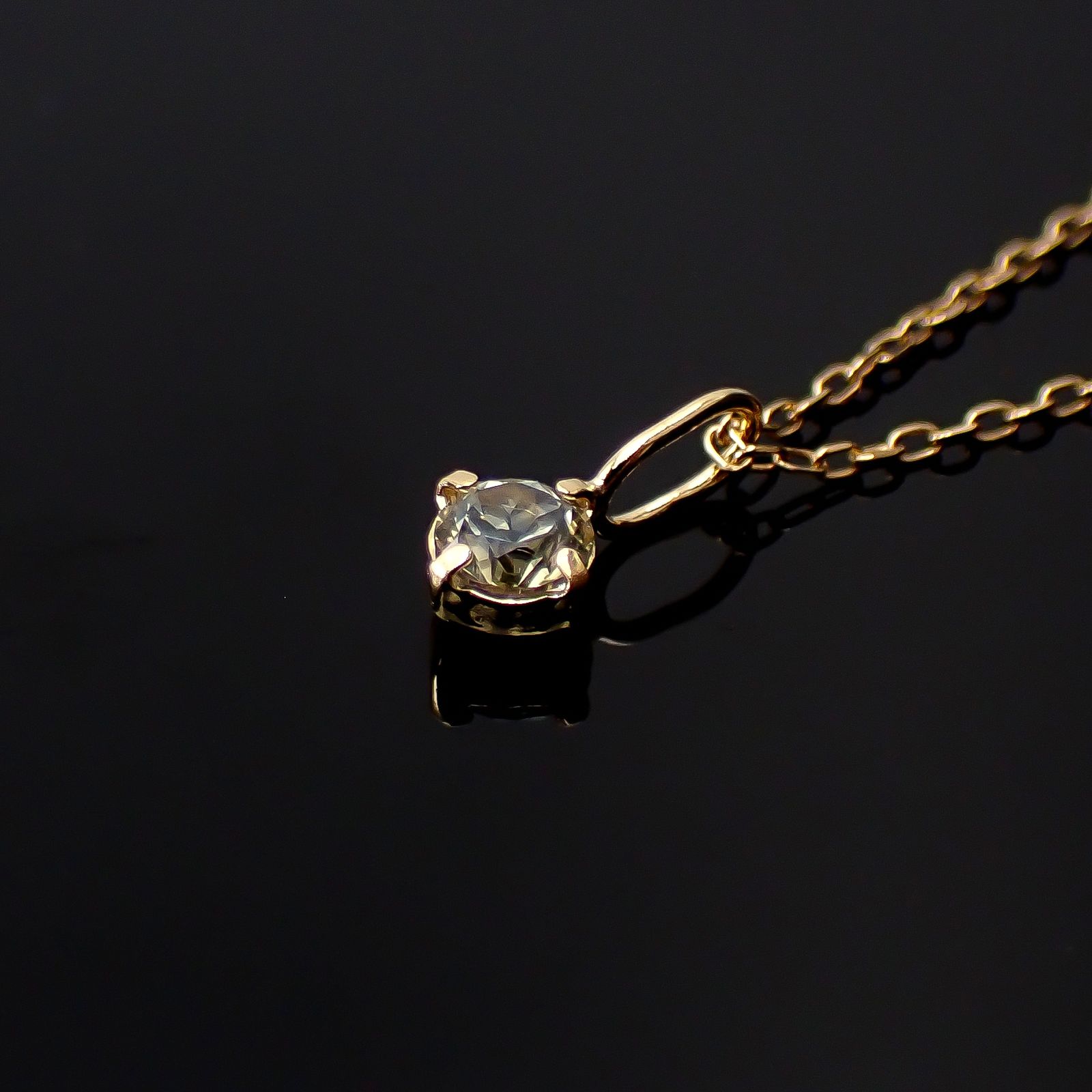 ◇K18 Petitデザイン限定品◇一粒石ジュエリー | バイカラーサファイア 3.5mm [チャーム/ペンダントトップ※チェーン別売り]