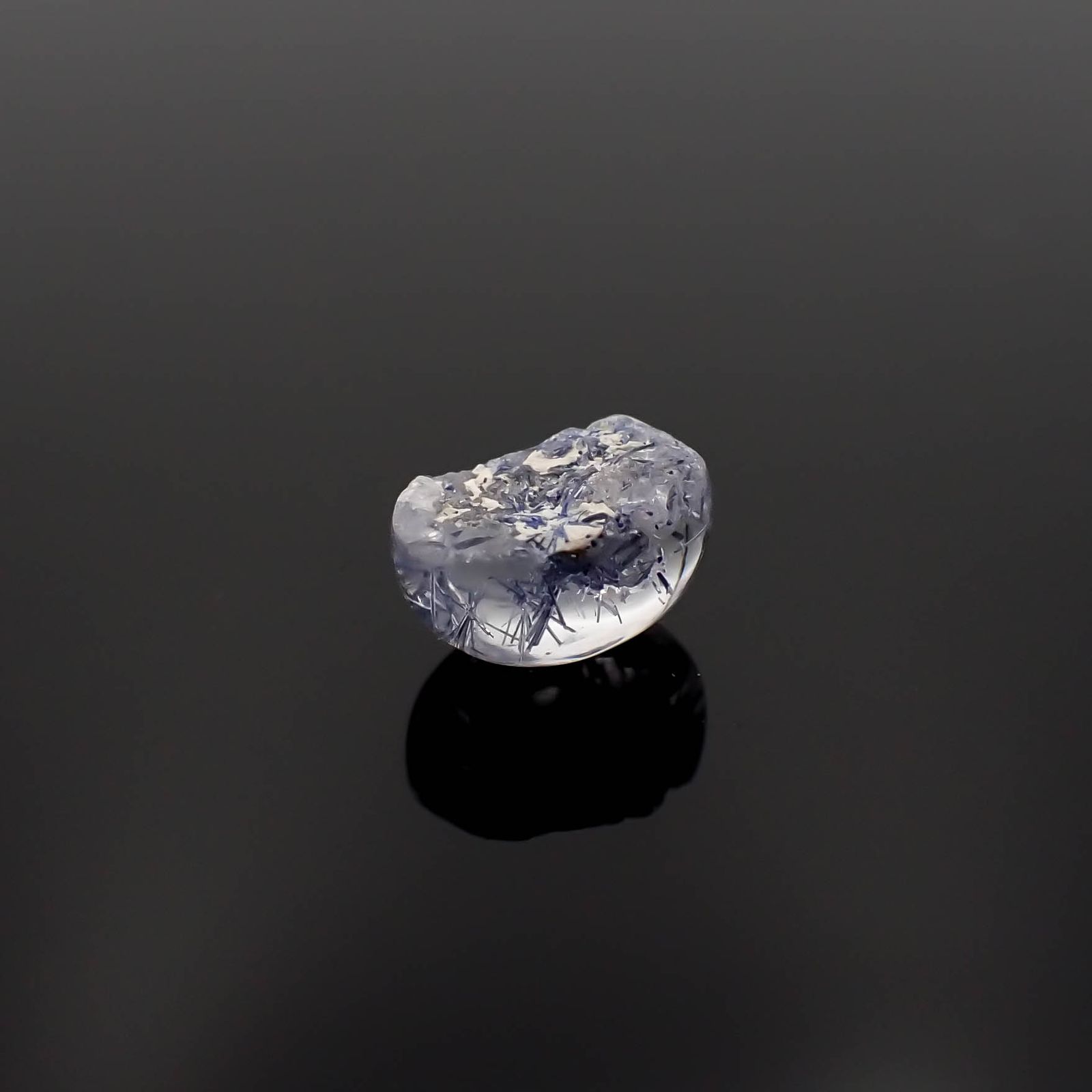 デュモルチェライトインクォーツ ブラジル産 1.47ct[230320889]7.6x5.3mm前後