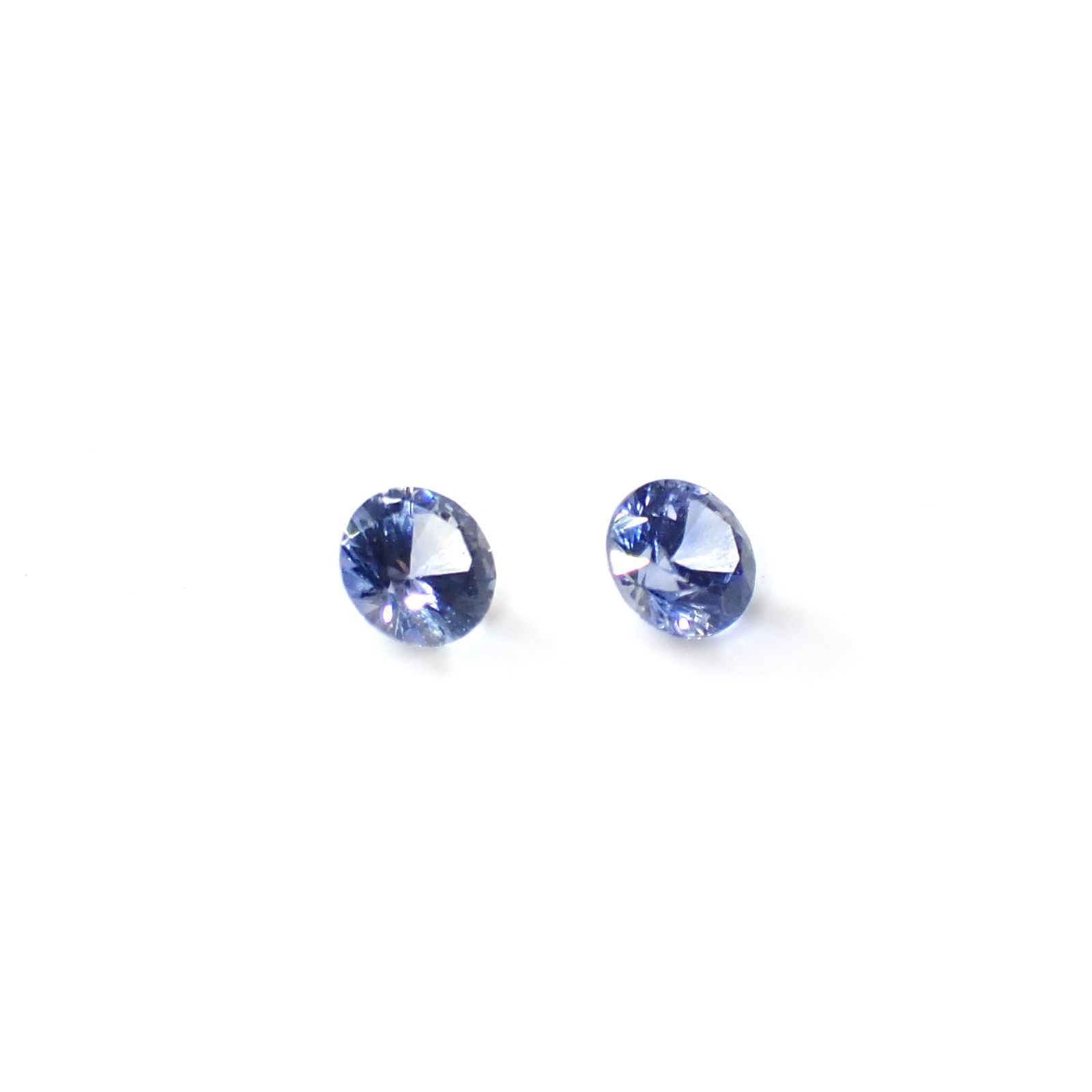 ◇ペアセット◇アイスブルーサファイア スリランカ/マダガスカル産 0.25ct(2pcs合計) [250830990]2.9x2.9mm前後