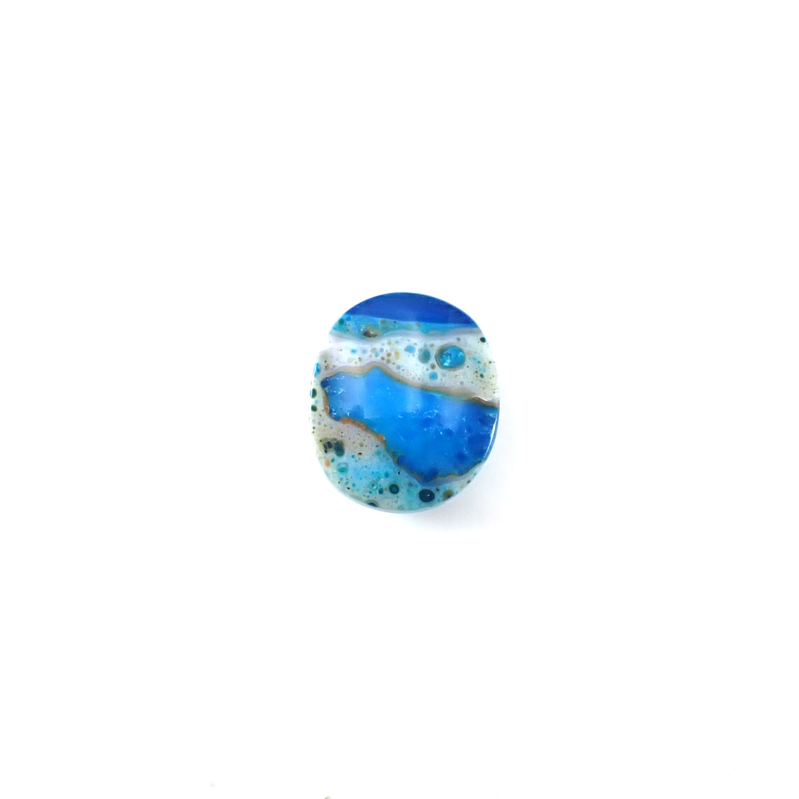 ブルーオパール ペルー産 10.97ct [250730726]16.9x14.5mm前後