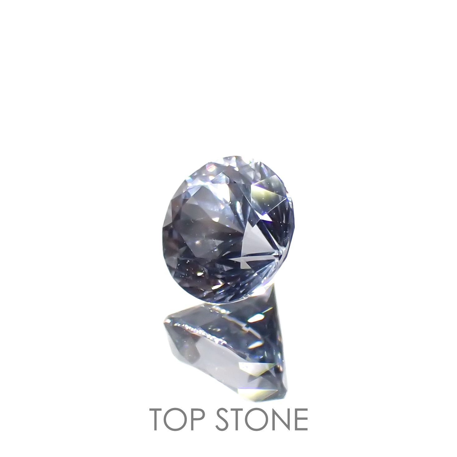 グレイッシュブルースピネル(宝石名スピネル)ビルマ/マダガスカル産 0.46ct 識別済[221219502]4.5x4.4mm前後