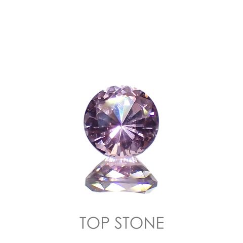 ラベンダーピンクスピネル(宝石名スピネル)ビルマ/マダガスカル産 0.46ct 識別済[220917595]4.6x4.5mm前後