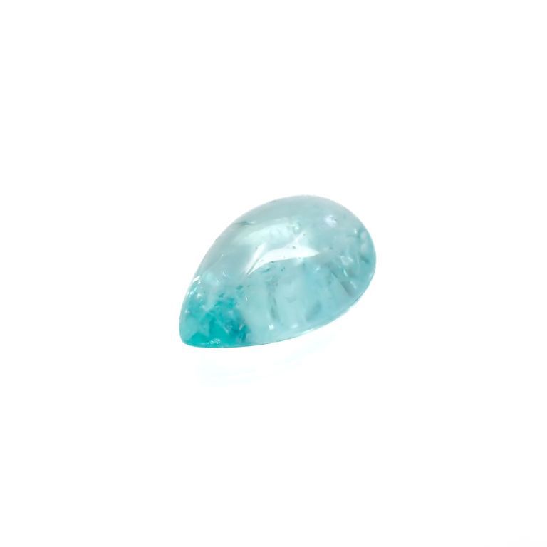 パライバトルマリン(宝石名トルマリン/別名パライバ・トルマリン)ブラジル・キントス鉱山産 0.568ct ソ付(宝貴協)[221018760]6.8x4.9mm前後