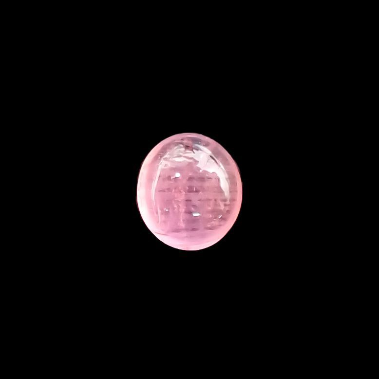 ペツォッタイトキャッツアイ(ラズベリル)(宝石名ペツォッタイト・キャッツアイ) マダガスカル産 0.495ct ソ付(彩珠)[210811975]5×4.4mm前後