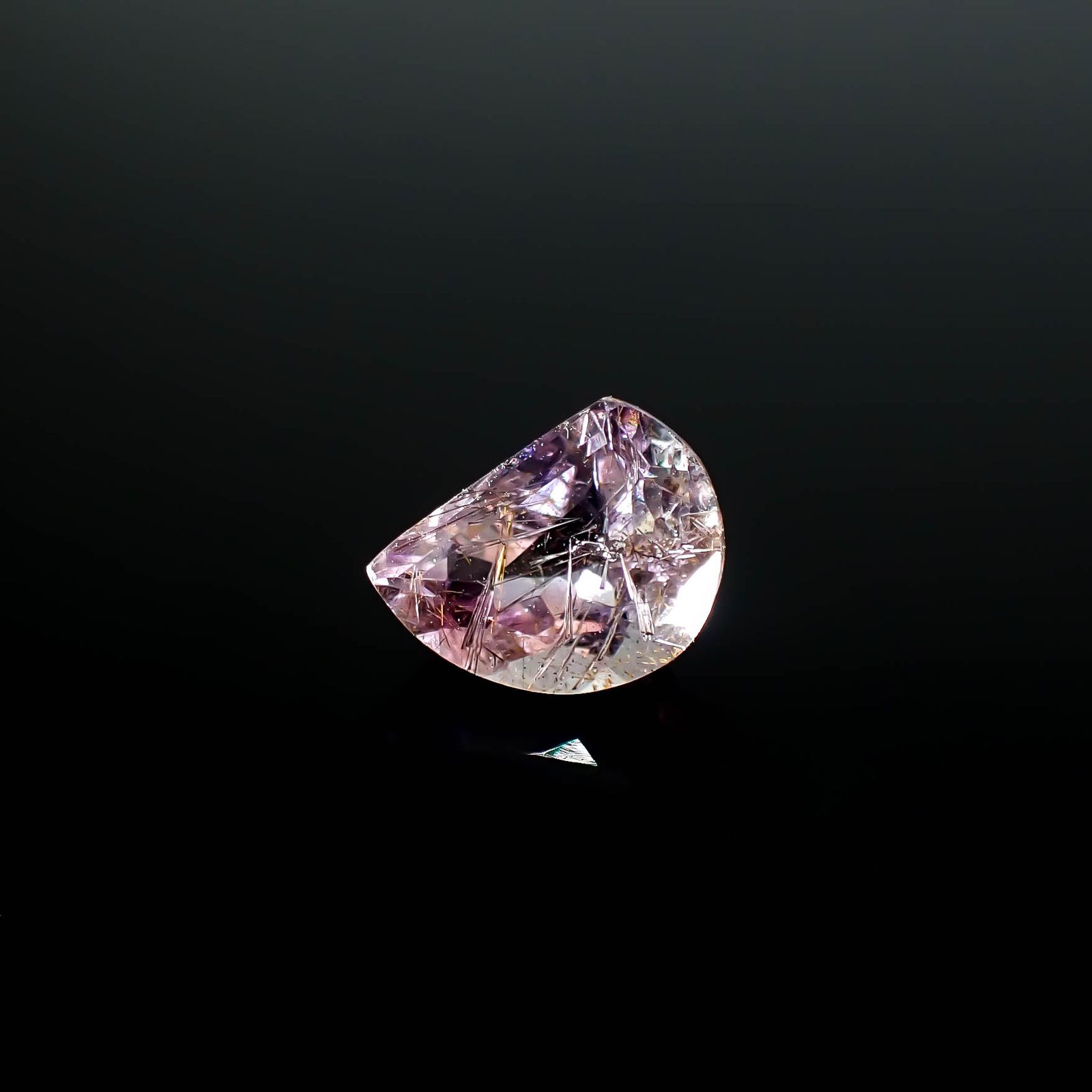 ◇カスタムカット◇アメジストエレスチャル ブラジル産 2.86ct [250730857]10.2x7.8mm前後