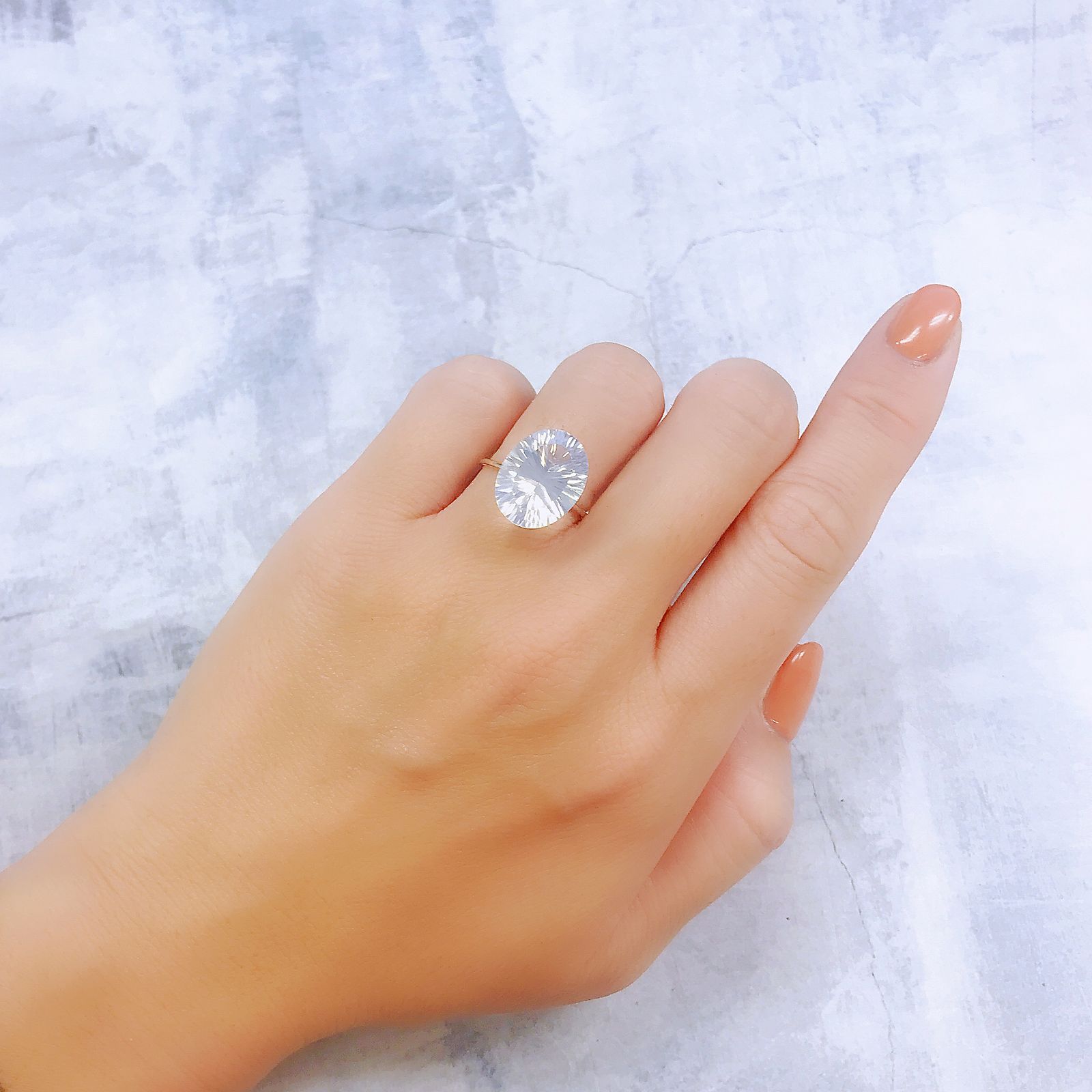 ◇コンケーブカット◇スコロライト ブラジル産 7.00ct[221018634]14.7x11.6mm前後