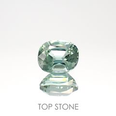 ブルーグリーントルマリン(宝石名トルマリン)アフガニスタン産 0.91ct 識別済[220716992]6.4x5.2mm前後