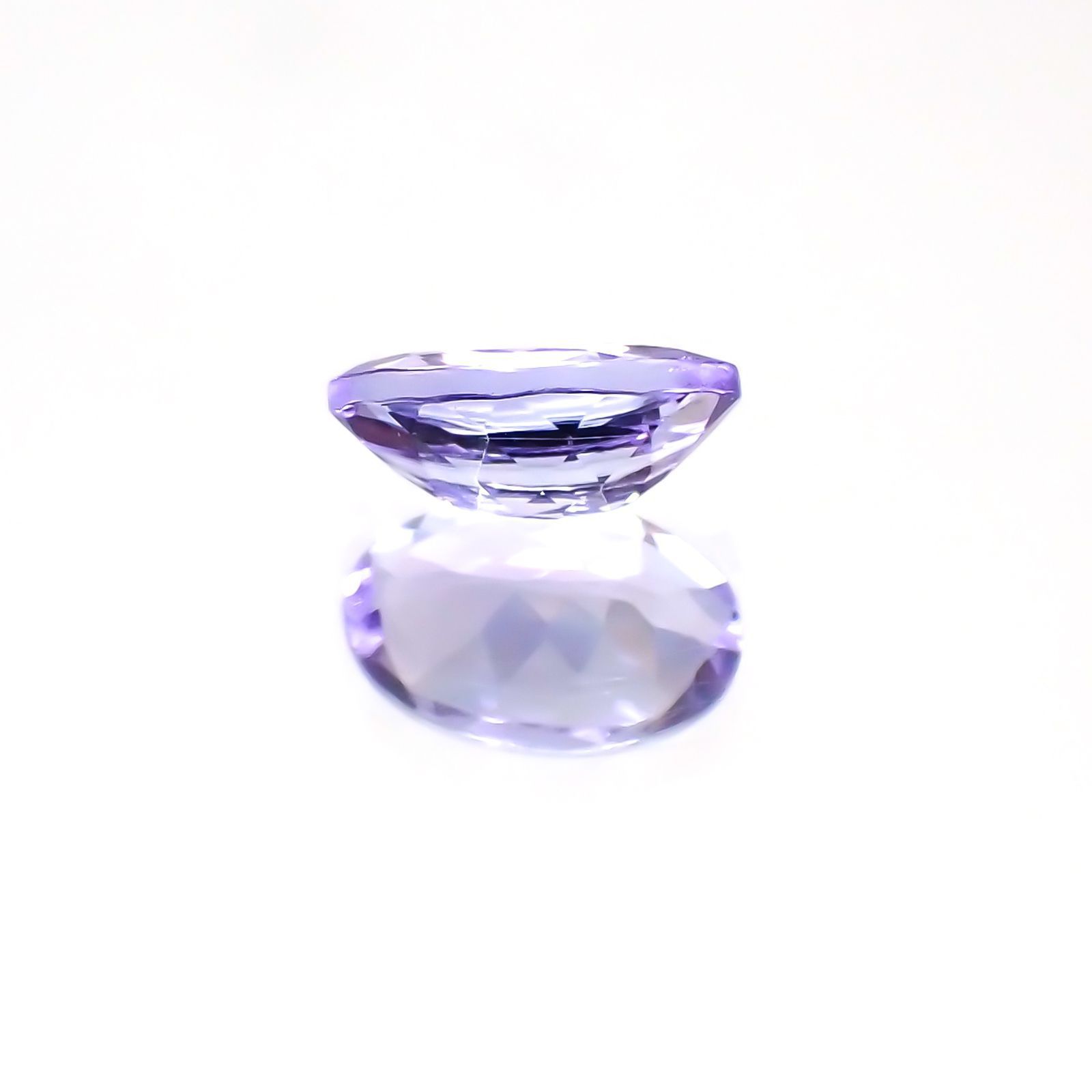 バイオレットゾイサイト(宝石名バイオレット・ゾイサイト)タンザニア産 0.447ct ソ付(彩珠)[231124107]6.1x4mm前後