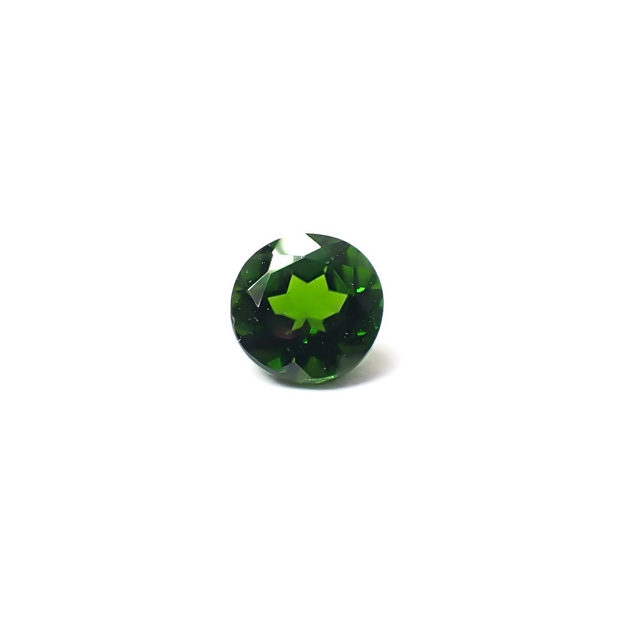 クロムダイオプサイド(宝石名クロム・ダイオプサイド)ロシア産 識別済 0.69ct / 5.3x5.2mm前後 [260432095]