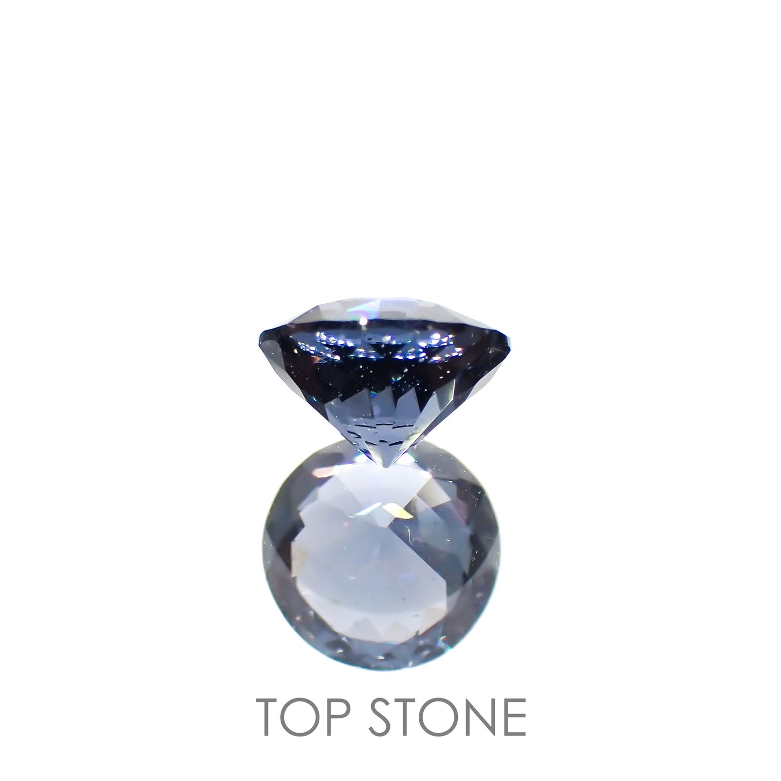 ブルーグレイッシュスピネル(宝石名スピネル) ビルマ産 0.78ct 識別済[210913456]5.7×5.7mm前後