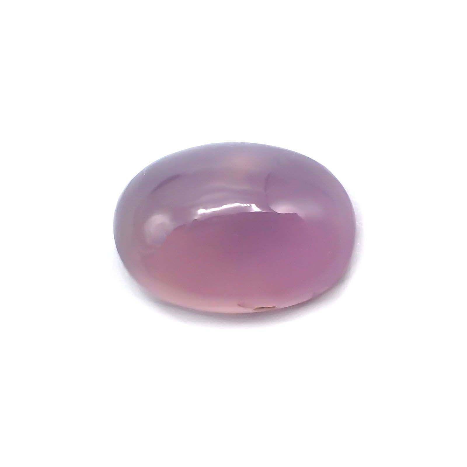 パープルカルセドニー(宝石名バイオレット・カルセドニー)インドネシア産 8.29ct 識別済[230722714]16.3x11.5mm前後