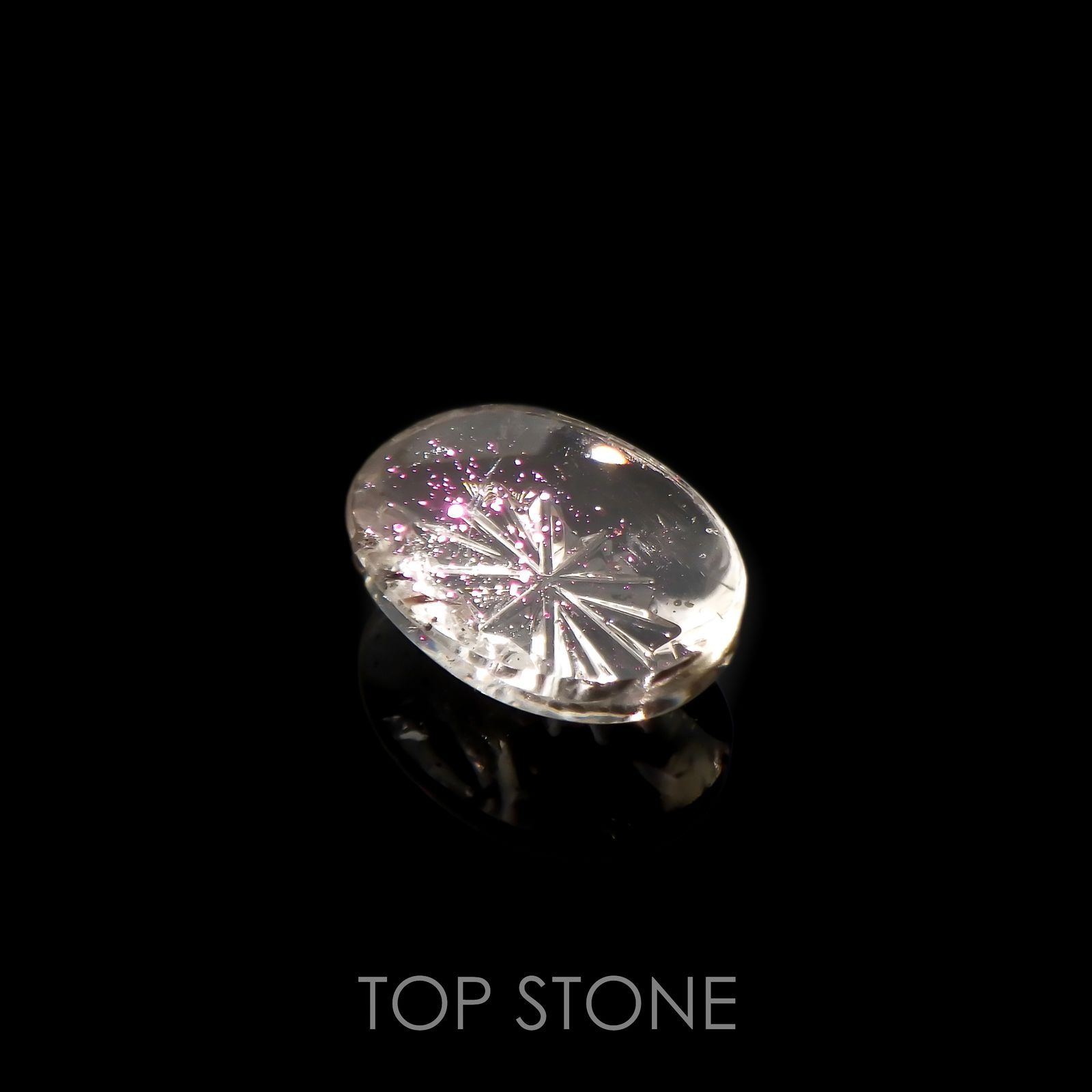 ◇甲州貴石切子Plus Three◇ティンカーベルクォーツ カード付き ブラジル産 2.85ct[220817421]11.5x8.6mm前後