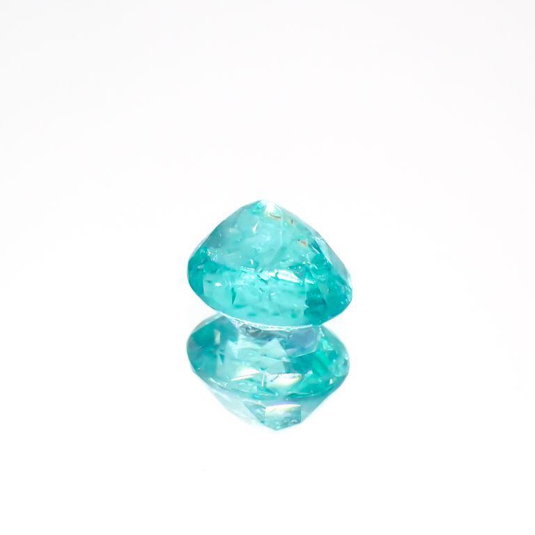 パライバトルマリン(宝石名トルマリン/別名パライバ・トルマリン)ブラジル・キントス鉱山産 0.33ct 識別済[230119872]4.5x3.8mm前後