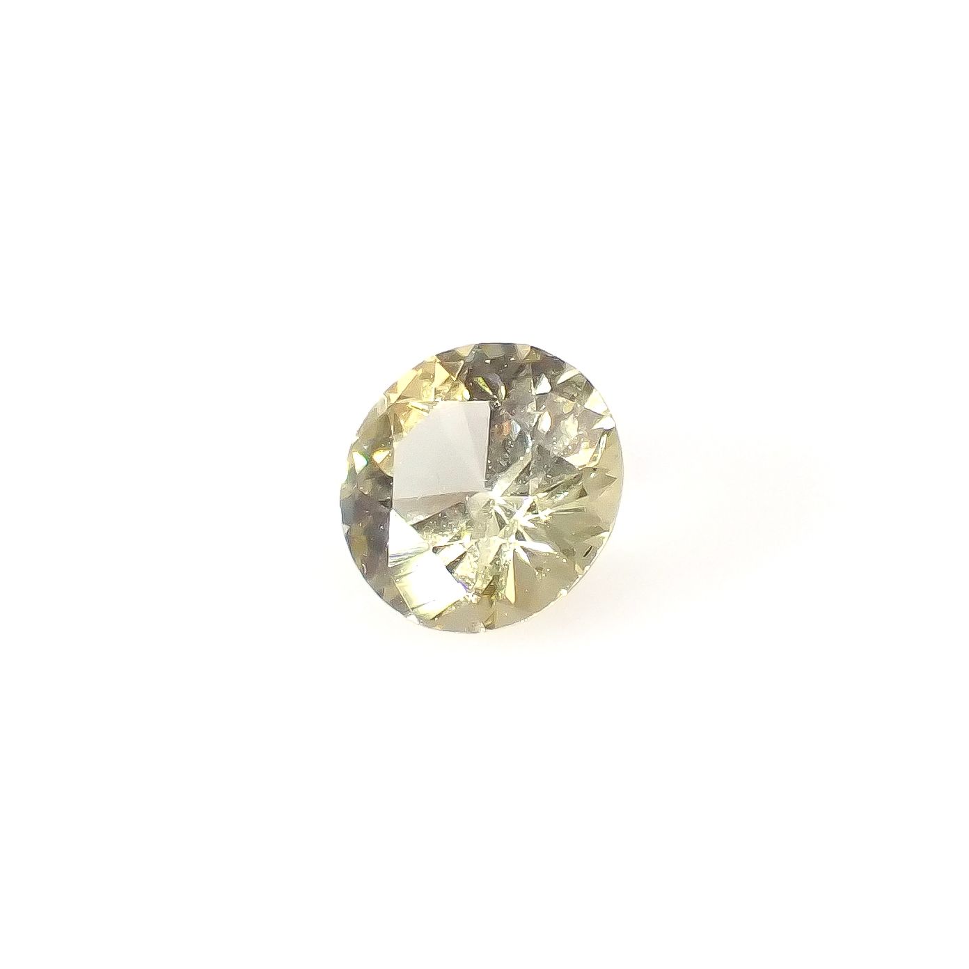 イエローゾイサイト タンザニア産 0.48ct[240427131]5.2x5.1mm前後