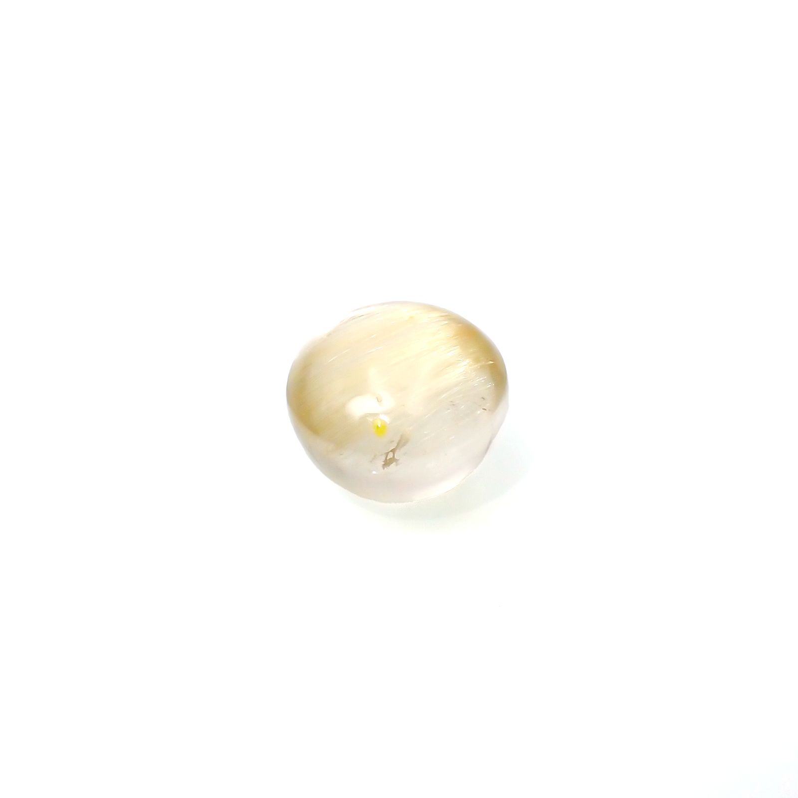 ルチルクォーツキャッツアイ ブラジル産 13.56ct[240125642]13.3x13.2mm前後