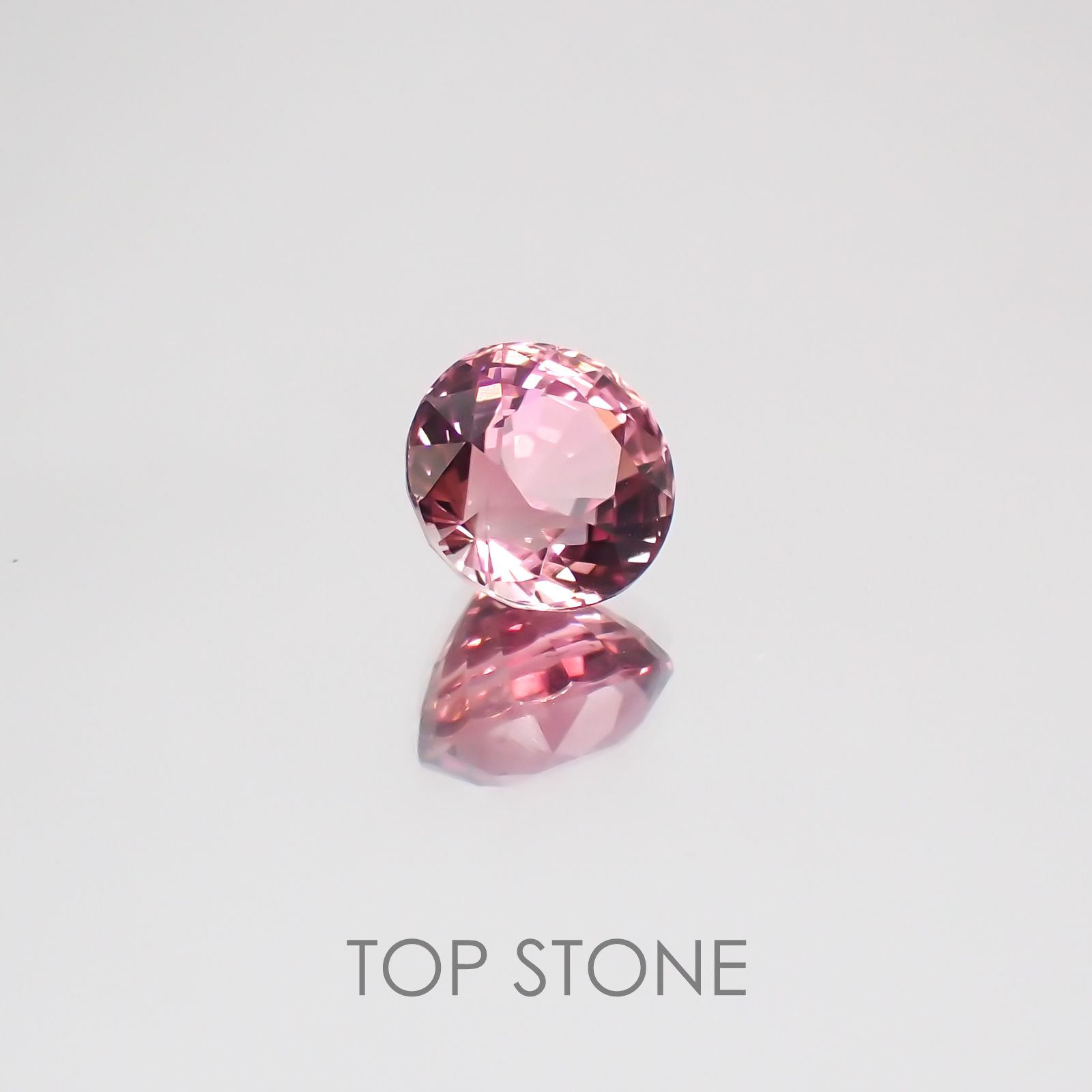 ピンクトルマリン パパラチャカラー ルワンダ産 ルース 1.52ct[21029985]6.8×6.8mm前後