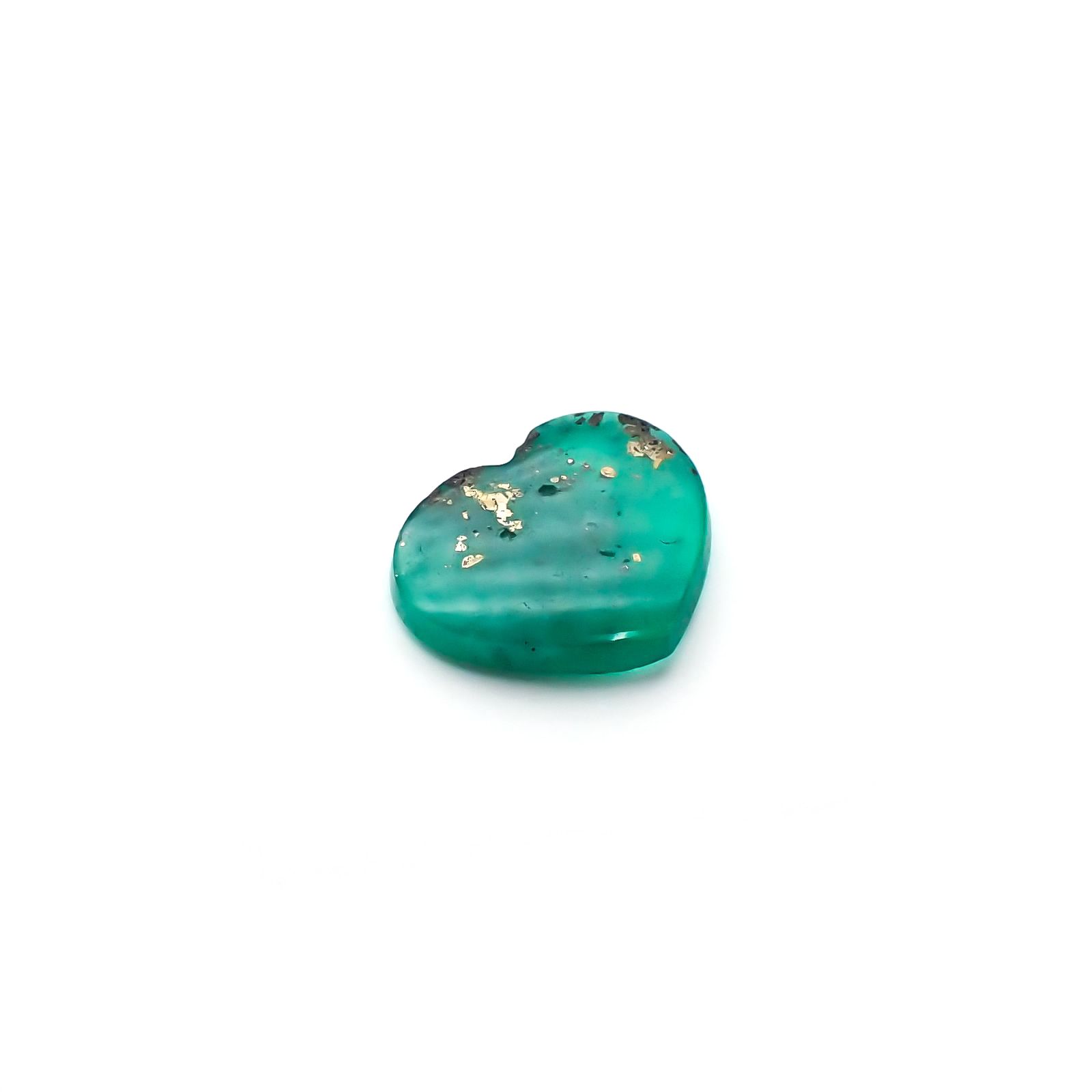 パイライトインエメラルド(宝石名パイライトインエメラルド) コロンビア・チボール鉱山産 2.784ct 彩珠鑑付[250611503]11×12.9mm前後