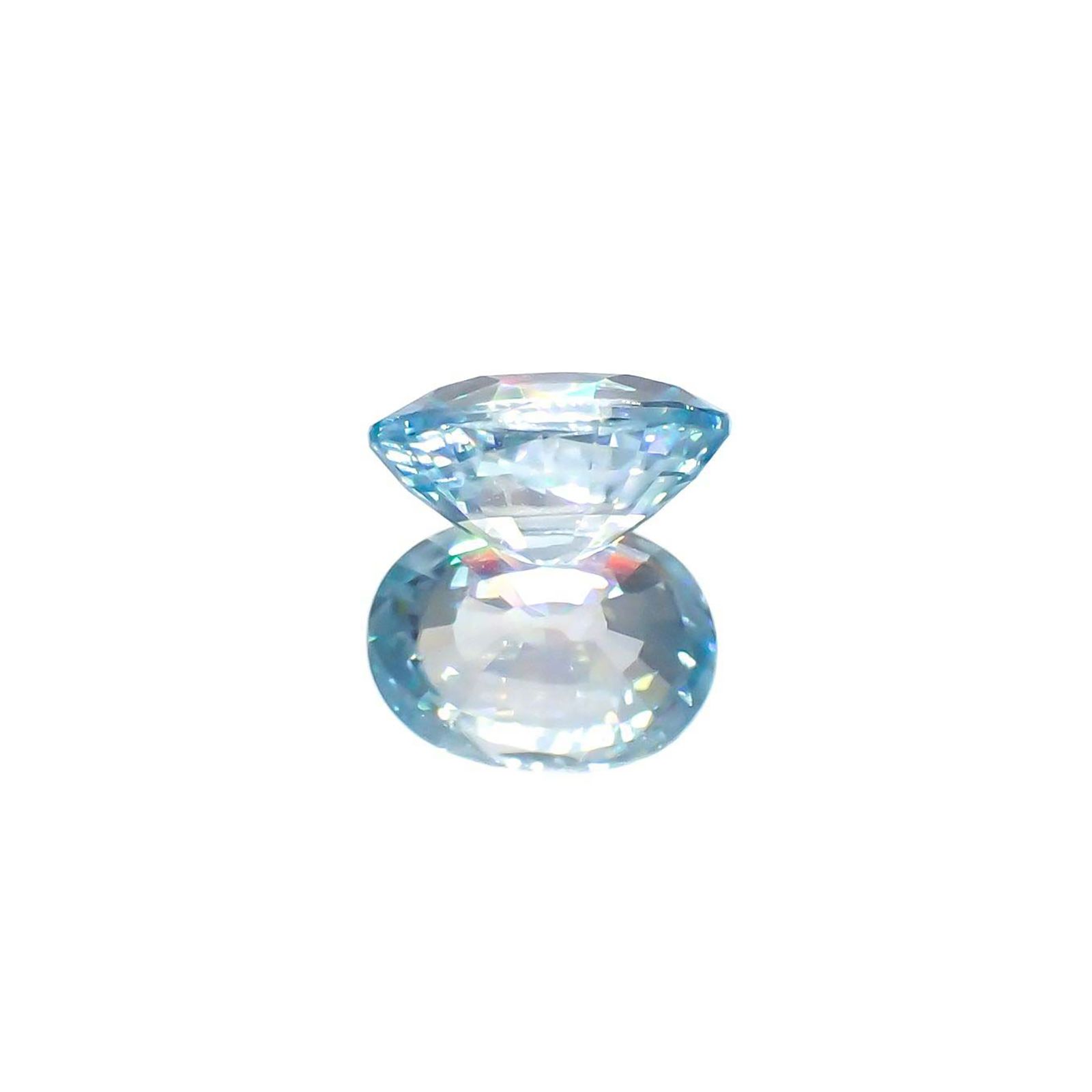 バイカラーブルージルコン カンボジア産 1.92ct [251018647]8x5.9mm前後