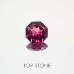 <ランダムセレクト1個販売> ◇オクタゴンカット◇ロードライトガーネットSA(宝石名ロードライト・ガーネット) ブラジル産 0.71ct前後 識別済[21029587]5.1×5.1mm前後