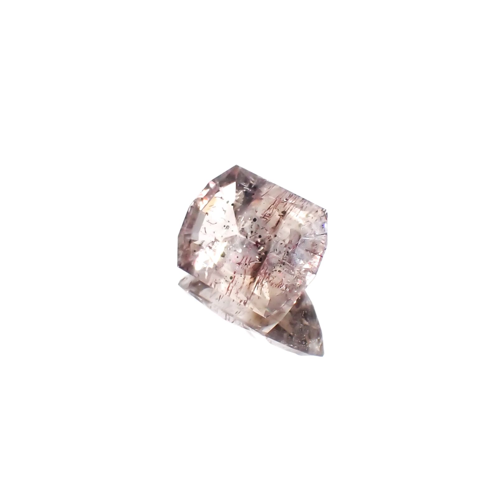 ◇カスタムカット◇ティンカーベルクォーツ(宝石名ピンク アベンチュリン・クォーツ)ブラジル産 3.49ct 識別済[231023688]12.4x8.8mm前後