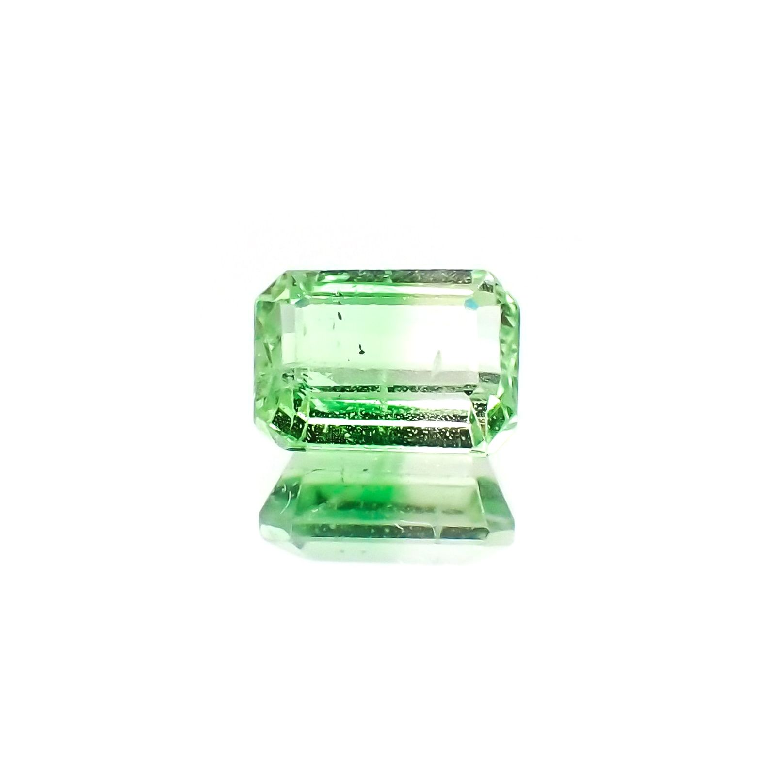 バイカラーツァボライト(宝石名グリーン グロッシュラー・ガーネット)タンザニア産 識別済 1.23ct / 6.8x5mm前後 [231124267]