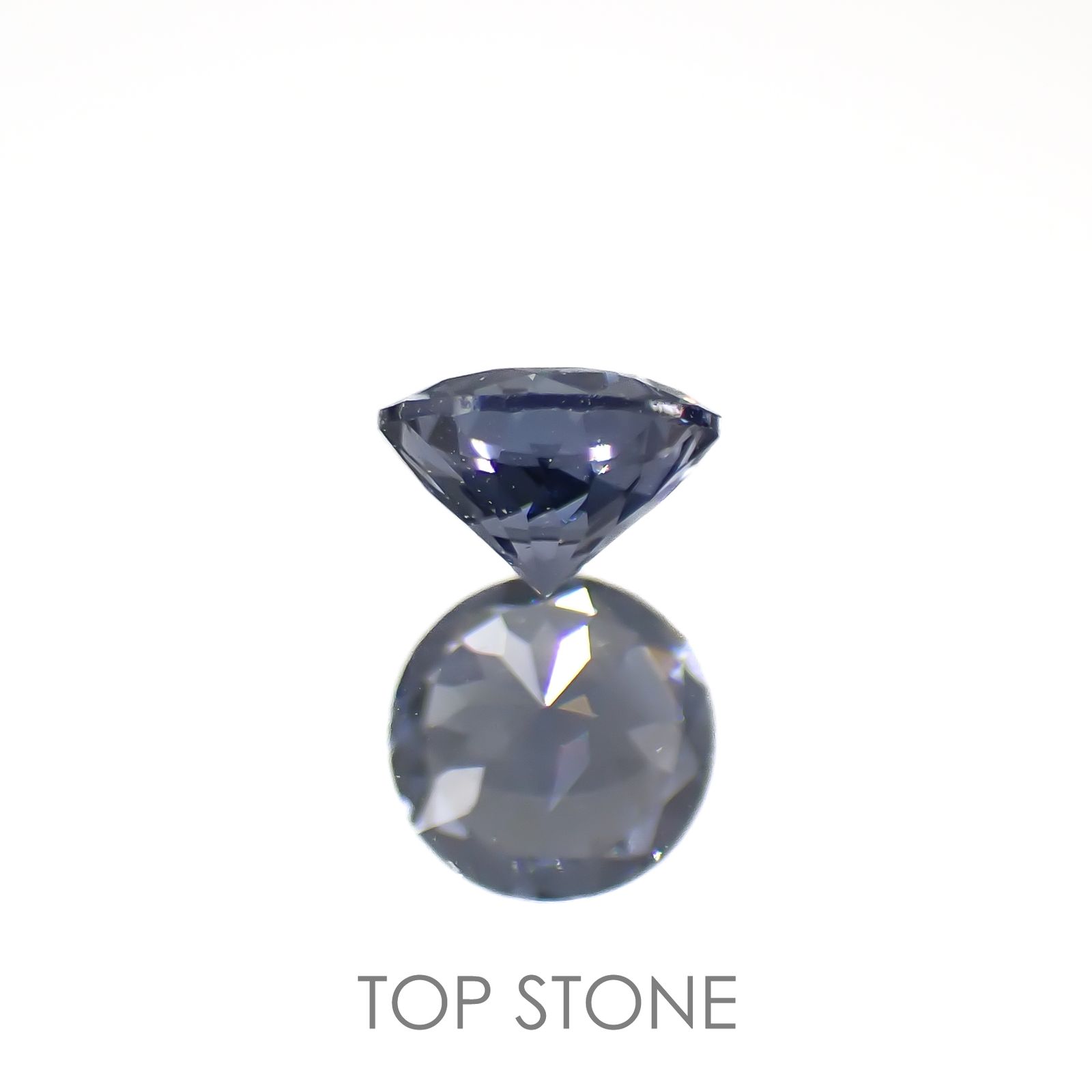 グレイッシュブルースピネル(宝石名スピネル)ビルマ/マダガスカル産 0.29ct 識別済[220817439]4.1x4.1mm前後