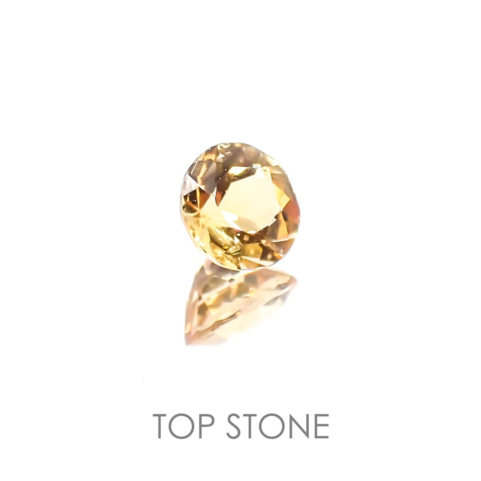 インペリアルトパーズ ブラジル産 ルース 0.37ct[20117851]4.3×4.2mm前後
