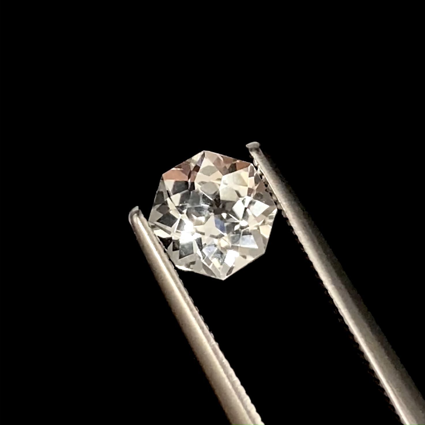 ◇オクタゴンカット◇ホワイトトパーズ ブラジル産 1.23ct[221018496