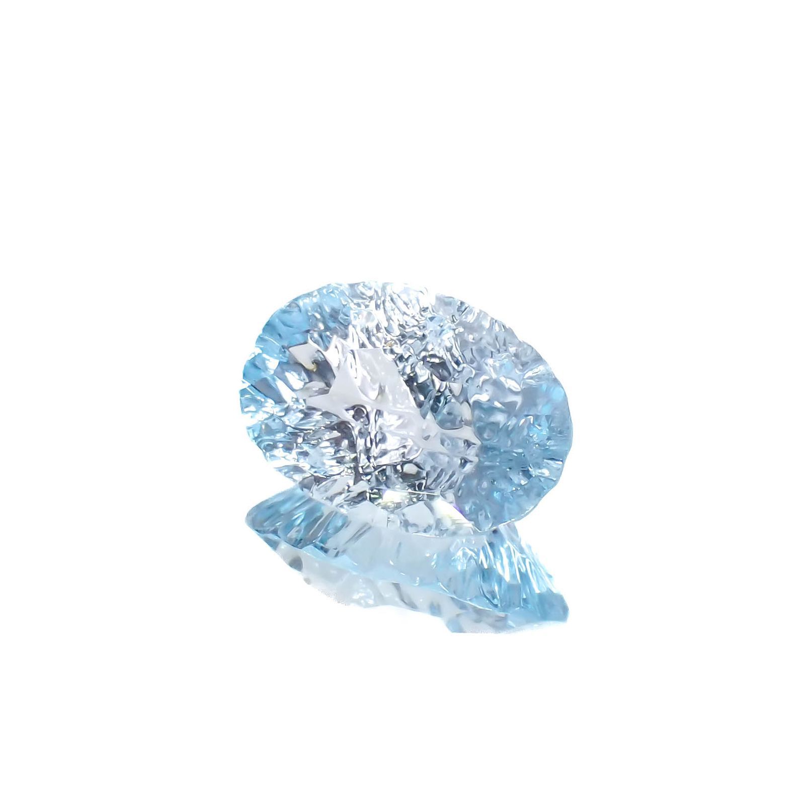◇カスタムカット◇ブルートパーズ ブラジル産 3.65ct[221219339]12x8.1mm前後