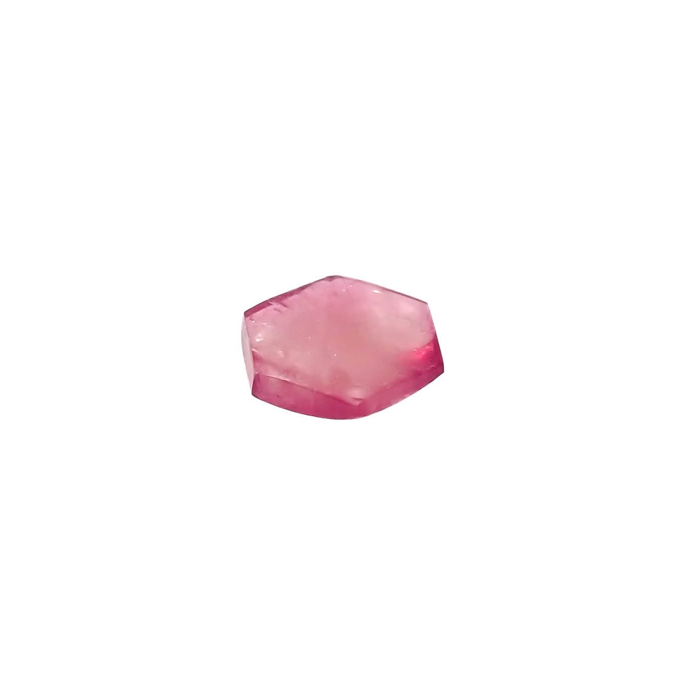 レッドベリル/ピンクベリル 原石スライス磨き アメリカ・ユタ州産 0.26ct[240326677]4.8x4.5mm前後